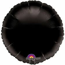 Buy Black Round Balloon 18