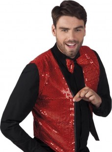  Boland Vest And Bow Spangles With Sequins Men Red Costumes in Kuwait