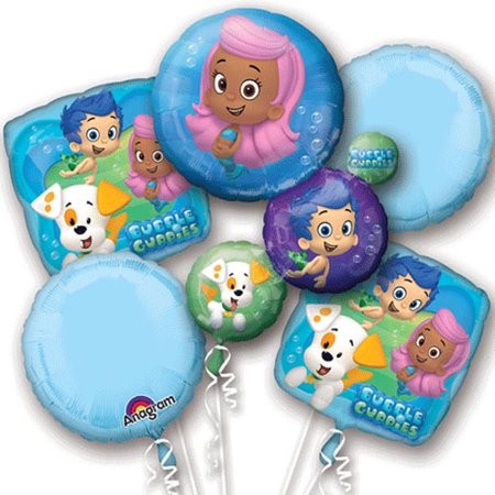 Bubble Guppies Foil Mylar Balloon Bouquet (5pc)