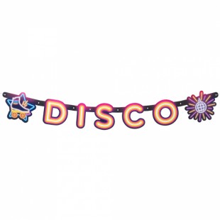  Cardboard Letter Banner Disco 120 Cm Costumes in Surra