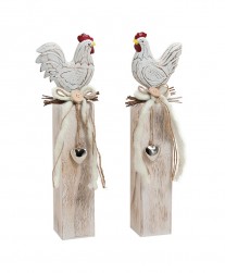 Buy Chicken And Rooster On Wooden in Kuwait