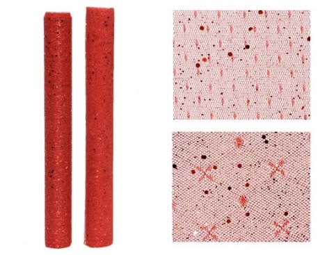 Deco fabric polyester glitter and flitter 2ass - Red