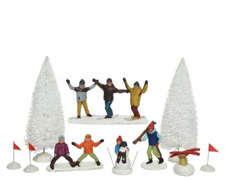 Figurines polyresin trees - flags - figurines indoor