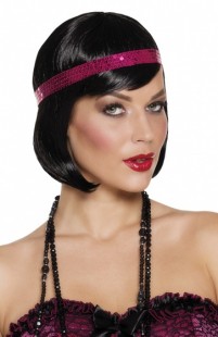 Flapper Black Wig With Headband For Ladies Costumes in Kuwait