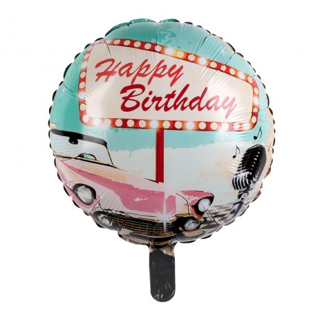 Foil balloon Rock 'n Roll 'Happy Birthday'