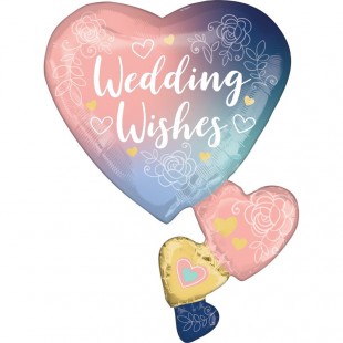 Buy Foil Balloon Wedding Wishes 30in in Kuwait