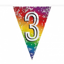 Buy Foil Bunting '3' in Kuwait