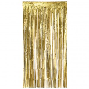  Foil Curtain Metallic Gold in Rawda