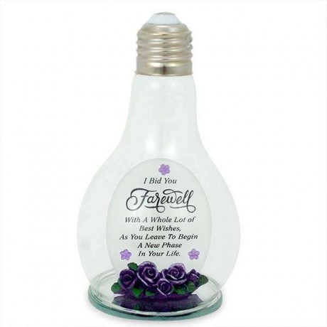 Glass Bulb Quotation - I Bid You Farewell