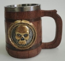 Buy Gold Circle Skull Mug in Kuwait