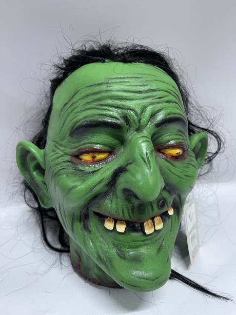 Hanging Green Zombie Head