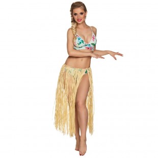  Hawaiian Skirt Raffia Natural (80 Cm) Costumes in Sabahiya