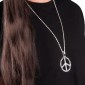 Hippie 60s 70s Peace Sign Metal Necklace