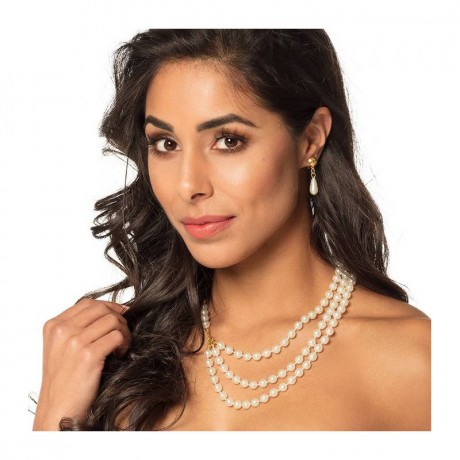 Jewel Pearl Set (Earring and Necklace)