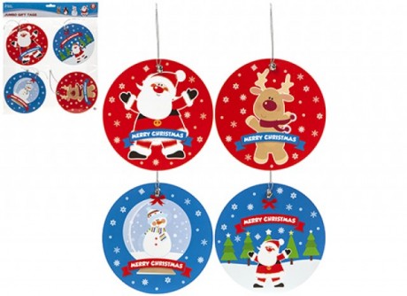 Jumbo Christmas Printed Tags 