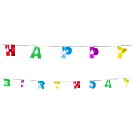  LED string lights 'Happy Birthday' (160 cm)