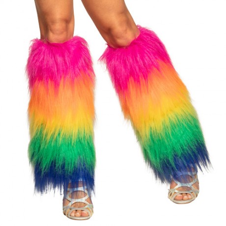 leg warmers rainbow