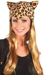Leopard Cap And Wig For Ladies