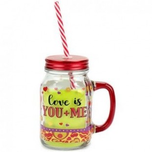  Love Birds Mason Jar in Firdous