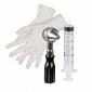 medical kit ( gloves, syringe, otoscope)