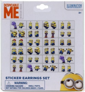  Minions Sticker Earrings Set Accessories in Sideeq