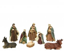 Buy Nativity Set Maria, Joseph, Jesus, 3 Kings, Cow, Donkey in Kuwait