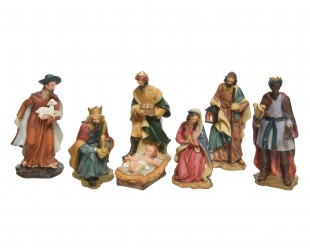  Nativity Set Maria, Joseph, Jesus, Shepherd, 3 King 7 Figures in Alshuhada