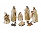 Nativity set polyresin maria, joseph, jesus, 3 king, cow donkey 8 figures