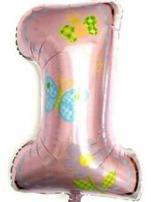 Buy Number 1 Pink Happy 1st Birthday 34" Online in Kuwait