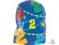 Number 2 Multi- Color Junior Shape Balloon 20