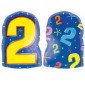 Number 2 Multi- Color Junior Shape Balloon 20