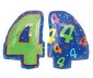 Number 4 Multi- Color Junior Shape Balloon 20