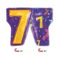 Number 7 Multi- Color Junior Shape Balloon 20