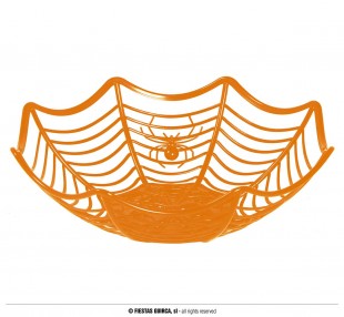  Orange Spiderweb Tray 28x8 Cms in Kuwait