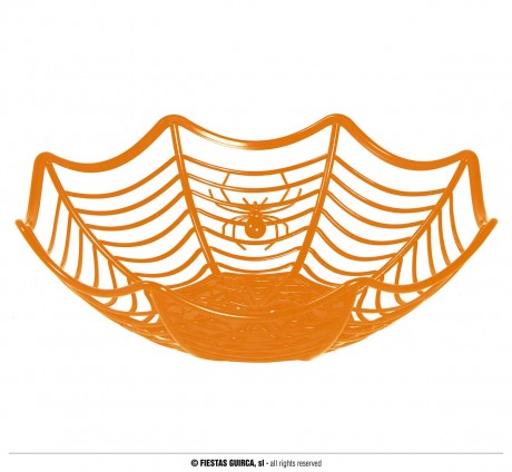 Orange Spiderweb Tray 28x8 cms