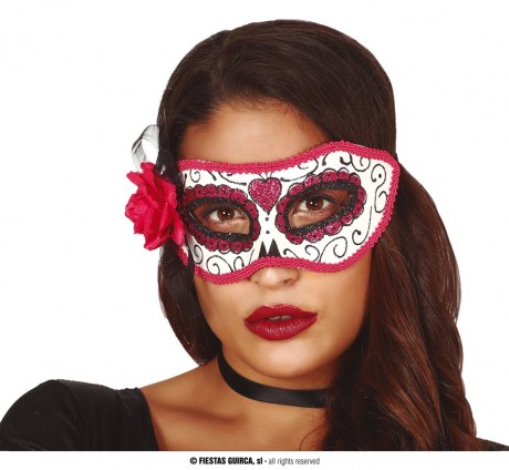 Pink Day of the Dead Mask