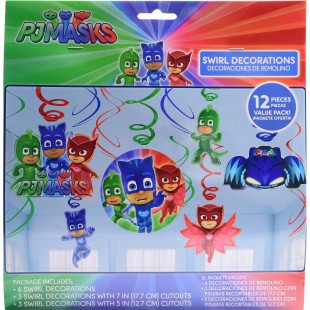  Pj Masks Swirl Decorations Value Pack (12 Pieces) Accessories in Kuwait