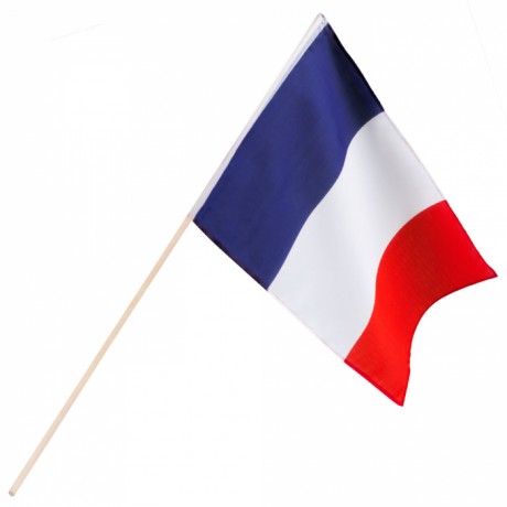 polyester hand flag france 30x45 cm 