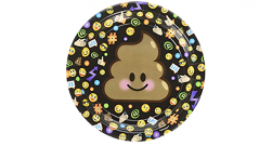 Buy  Poop Emoji Paper Plates, 18cm in Kuwait