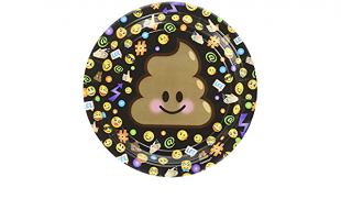   Poop Emoji Paper Plates, 18cm Accessories in Kuwait