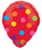  Red Oval Polka Dots 181587 in Hateen