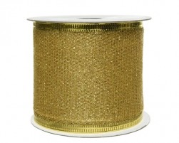 Buy Ribbon Polyester Glitter - Gold in Kuwait