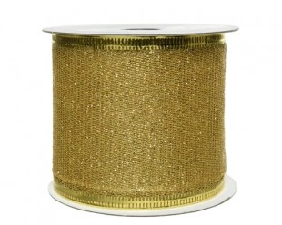  Ribbon Polyester Glitter - Gold in Hateen