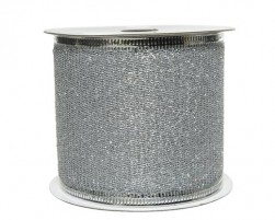 Buy Ribbon Polyester Glitter - Silver in Kuwait