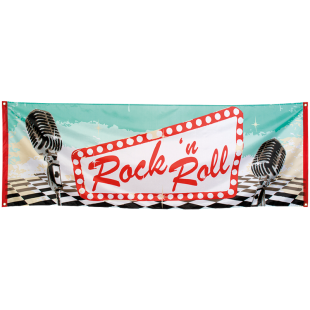 Rock 'n Roll Banner (220x74 Cm) Costumes in Faiha
