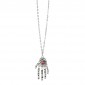 Ruby Claw Silver Necklace