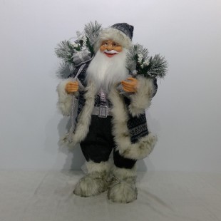  Santa Standing 30x20x60 Led Grey in Shaab