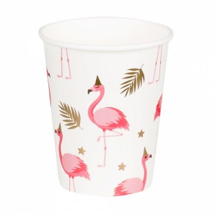 Set 10 Paper Cups Flamingo (21 Cl) Costumes in Sabah Al Salem