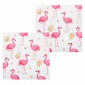 set 12 napkins flamingo