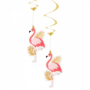  Set 2 Decoration Swirls Flamingo 85 Cm Costumes in Riqqae